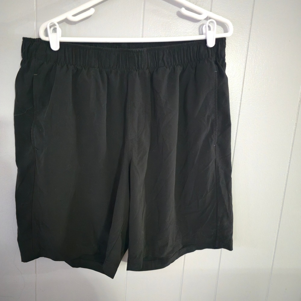 George Athletic‎ Shorts Mens XL Black Elastic Waist Drawstring Performance